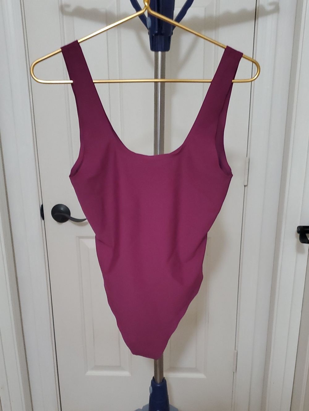Women's One-Piece Swimsuit in Deep Magenta